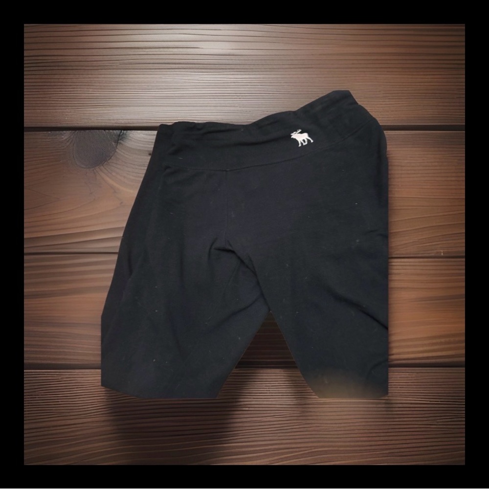 Abercrombie & Fitch Black Kids Casual Pants with White Logo - Picture 5 of 5